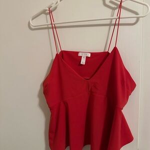 Leith Red Strappy Top